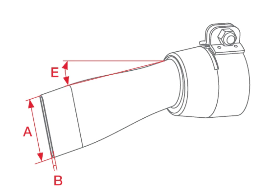 Buse Plate 40 Mm - Coudée 15°