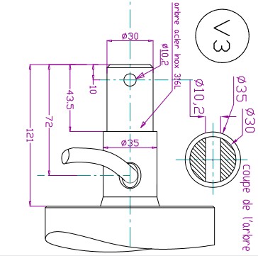 Moteur Unicum Pl2010 -170Nm-106+189Mm-V3-Abriblue