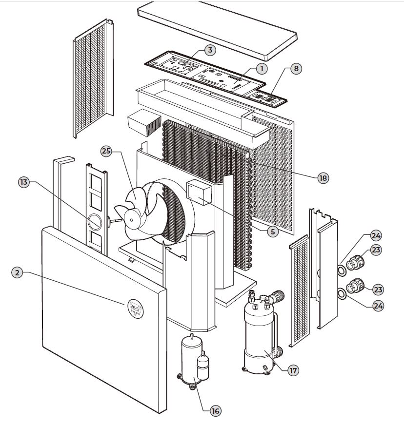 Titanium heat exchanger Black Perfect (11 à 27) (pièce n°16)