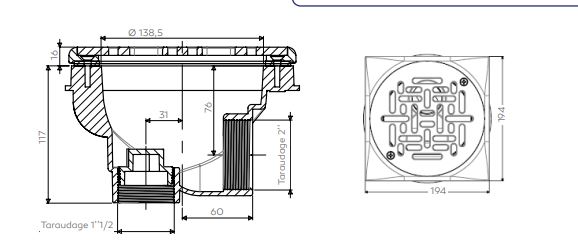 Bonde De Fond Weltico Design Liner Beton Blanc