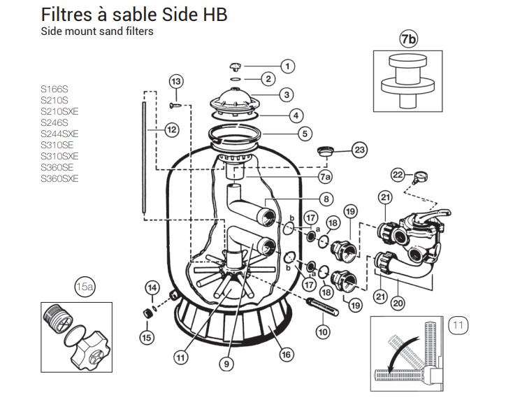 Bouchon couvercle - Filtre ProSerie Side - Hayward (1)