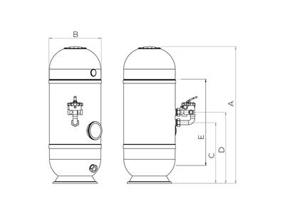 PPG Public filtre 1M avec vanne 2"