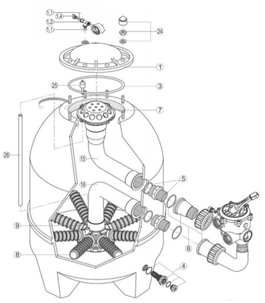 Kit couvercle noir  - CORDOBA - BALEAR - SAN SEB. (1+3)