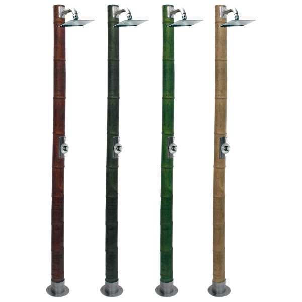 Douche en bambou naturel et acier inoxydable AISI 316L-94NA10