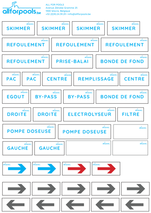 Sticker Filtratie FR