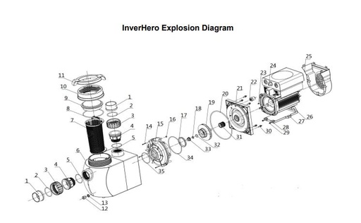 Vergrendeling Voor deksel (10) - InverHero / InverPro