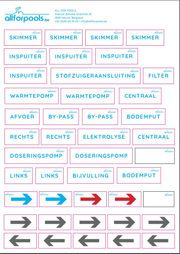 [Etiquette Filtration - NL] Filtratie stickers - NL