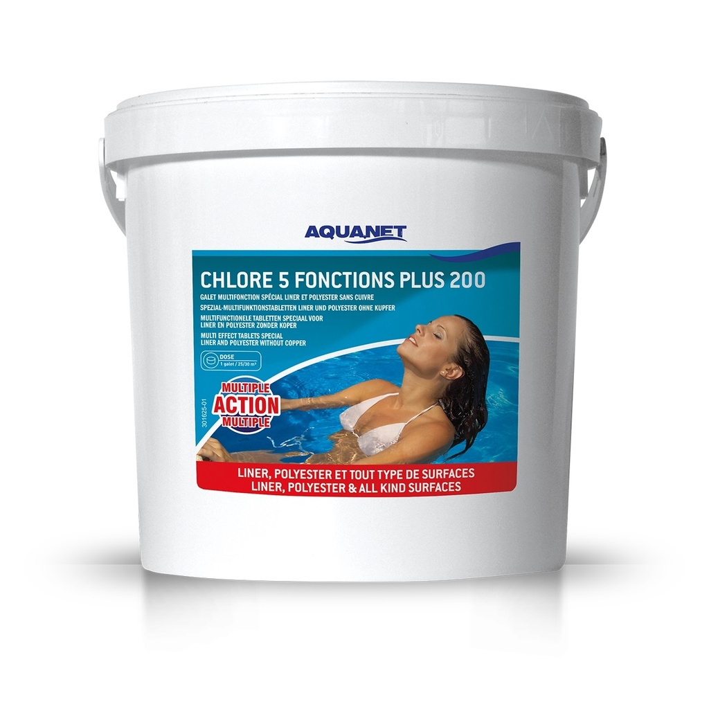 Chlore Galet 5 ACTIONS PLUS 200 - 5 kg