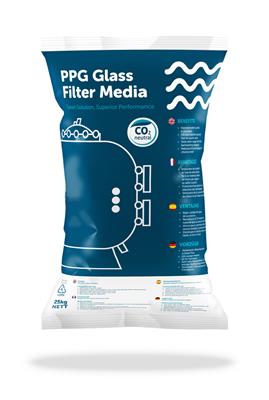 [11021 3035030001 VERRE FIN] Glasfiltermedia PPG graad 1 (0.3 - 1.0Mm) / 25Kg
