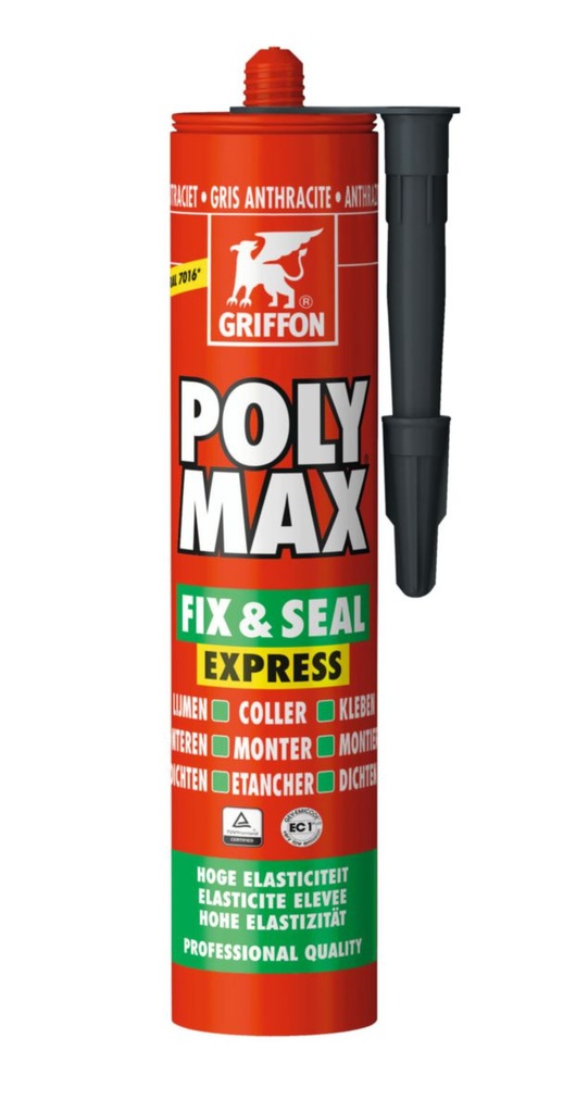 Poly Max Fix & Seal Express (anthraciet grijs)