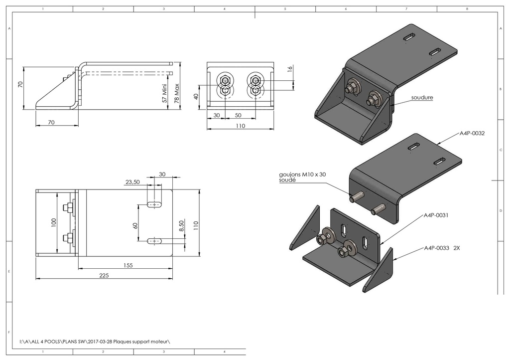 Boitier Pour Poutre 100*100 Inox A La Piece