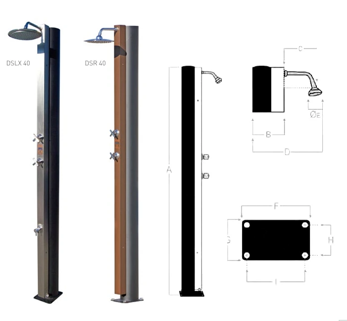 [DSLX40] Solar Douche Inox 40 L