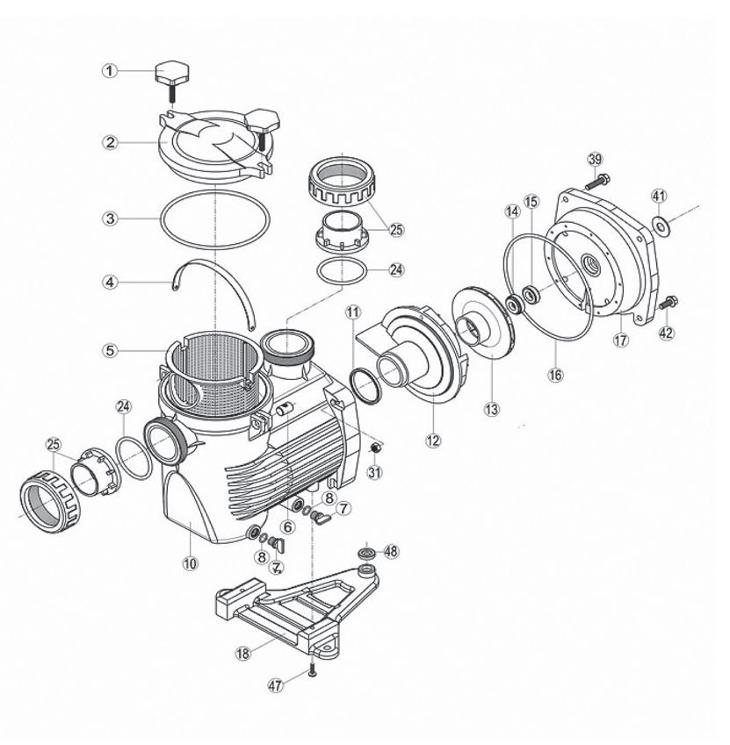 Kit Couvercle + Joint Pompe Ks (2+3)