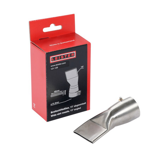 Lasmondstuk Plat 40 Mm, Bocht 15°