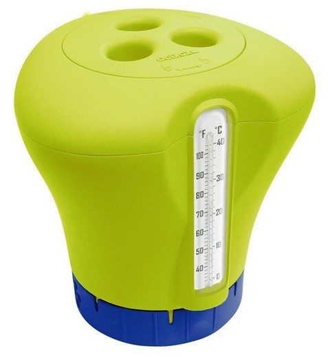 Drijvende chloorverspreider met thermometer