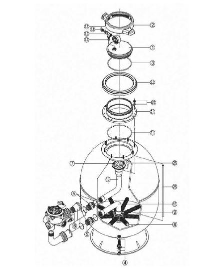 [500202001000-RRFI0004.00R] Afvoerkit Ak Evo/Granada/San Sebastian (4)