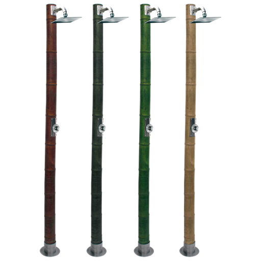 [AQA 94NA10] Douche en bambou naturel et acier inoxydable AISI 316L-94NA10