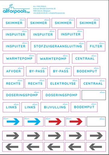 [Etiquette Filtration - NL] Filtratie stickers - NL