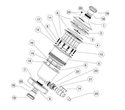 [W02647BLK 1800000082] W02647BLK T/L Lock Nut 2”/63mm New Black (19) - MC16