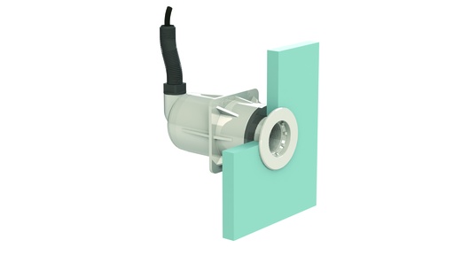 [PZA-WTM-S 3094030046] Wanddoorvoer voor LED naar 25 mm flexibel/kabel voor polyester, RVS of houten baden