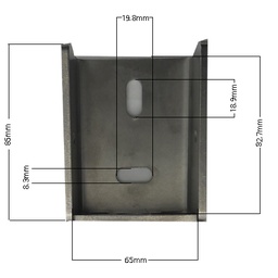 [BOITIER POUTRE/A4P0015] Montage Beugels Voor Balk Inox 60mm (/Stuk)