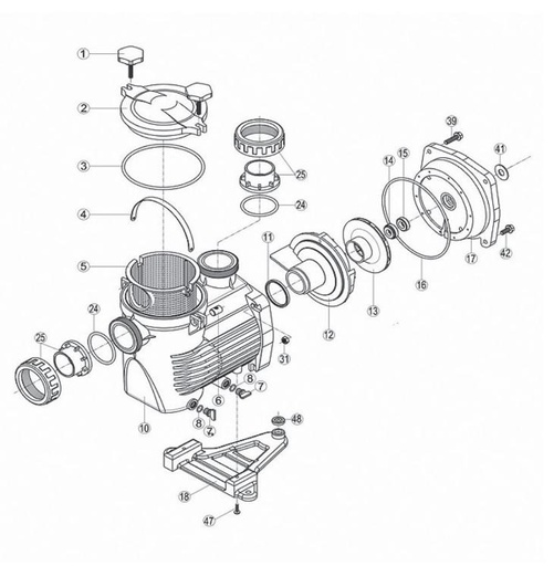[500100020003-RPUM0002.03R] Kit Couvercle + Joint Pompe Ks (2+3)