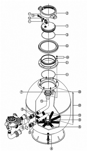 [RRFI0001.03R] Couvercle Twist Lock Ak Evo (1+2+3)