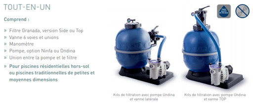 [GTO500 - GRANADA500TOP] Groupe De Filtration Granada Top 500 - 9,5M³/H